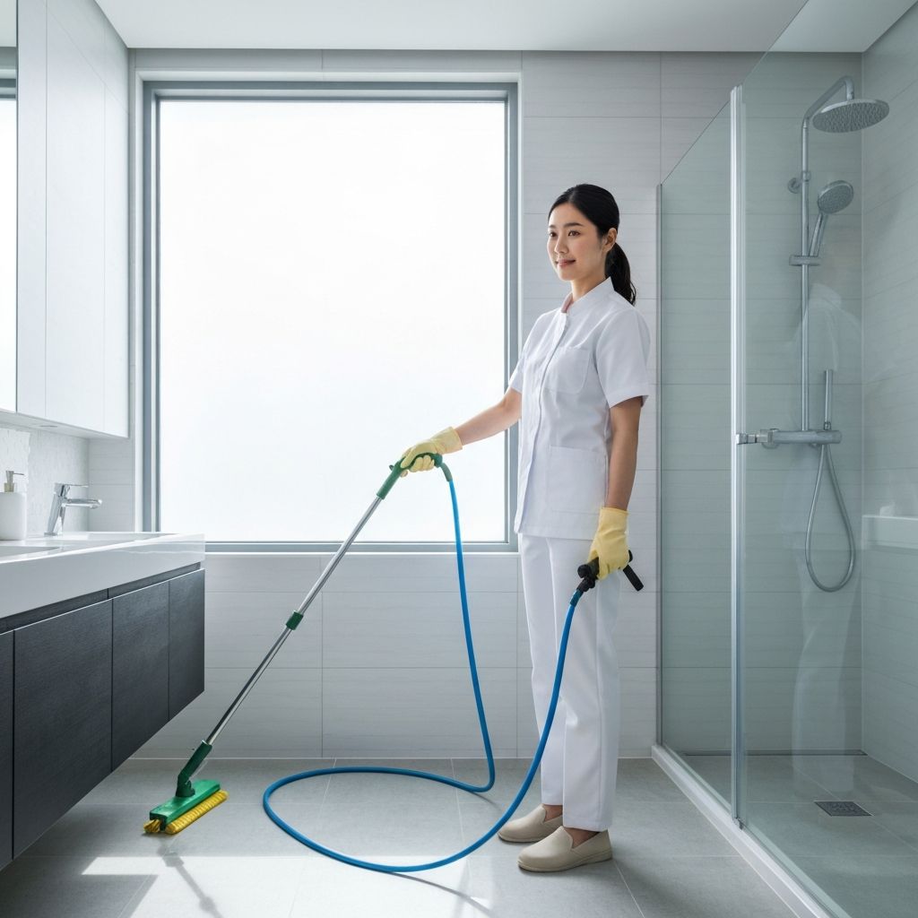 욕실 줄눈 시공 및 전문 청소 후 결과